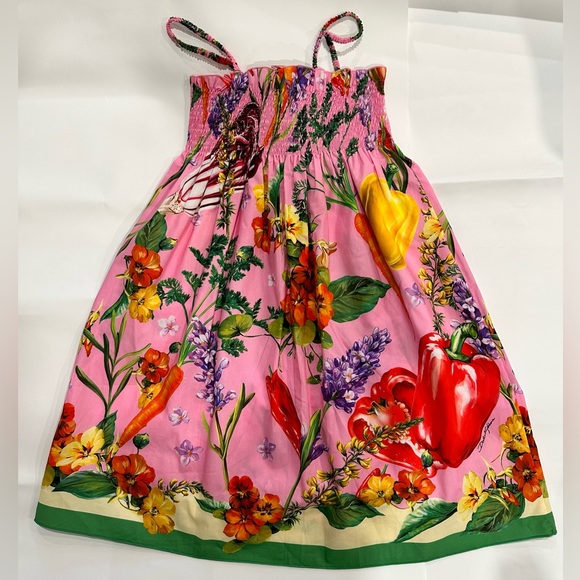 NEW DOLCE&GABBANA Farmer printed cotton poplin dress - Picture 4 of 6